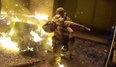 Shocking footage shows incredible rescue of child thrown from house fire