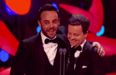 Ant is in tears as he gives a moving acceptance speech at the TV Awards