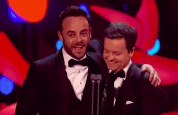 Ant is in tears as he gives a moving acceptance speech at the TV Awards