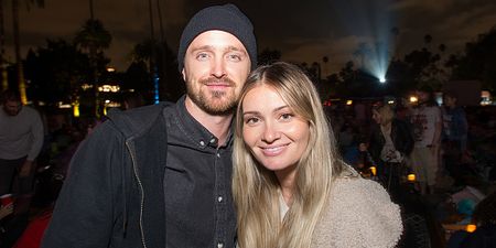 Actor Aaron Paul and his wife Lauren have welcomed their first child