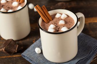 Say hello to red wine hot chocolate… your snow day companion