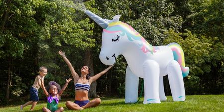 The giant unicorn sprinkler that will make this staycation summer a whole lot better