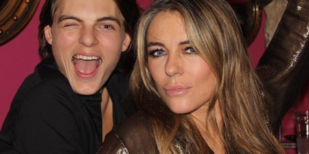 Liz Hurley’s son apparently isn’t happy with the pics she’s been sharing on Instagram