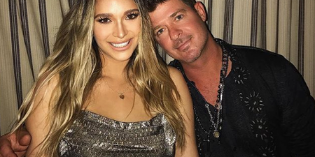 Robin Thicke’s girlfriend April is being harshly criticised for sharing a breastfeeding photo