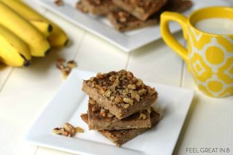 These 3-ingredient peanut butter banana bars are the perfect healthy after-school snack