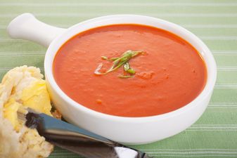 This tasty tomato soup with Italian scones recipe is perfect for an after school snack