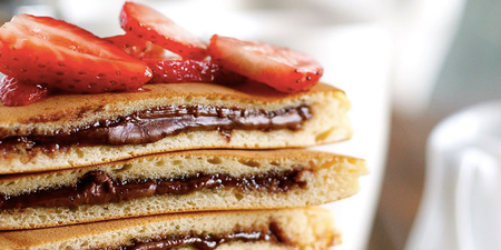 These amazing Nutella-stuffed pancakes are the perfect Sunday brunch dish