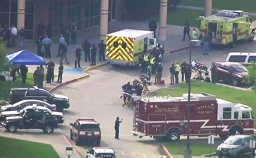 Up to 10 dead after gunman wielding a bomb opens fire in Texas high school