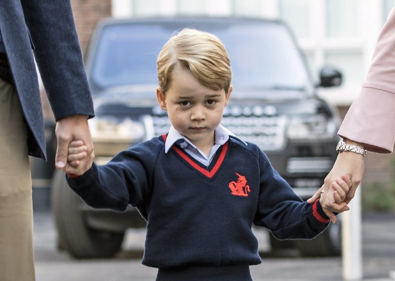 Prince George was really impressed by his dad working with a digger