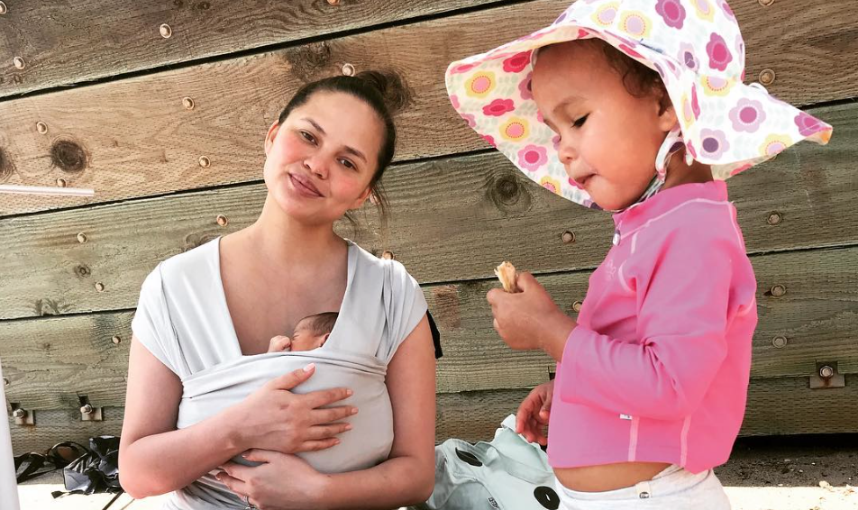Chrissy Teigen’s latest family photo sums up life with a newborn and a toddler