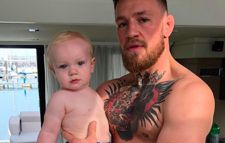 Video of Conor McGregor Jnr being pushed in a wheelbarrow full of cushions is too much