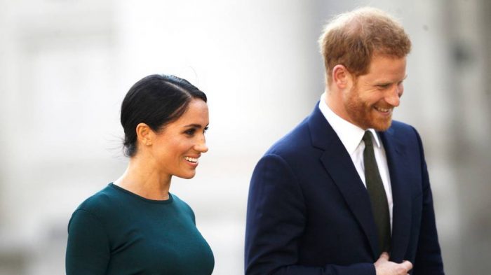 Meghan changes into a little black dress for garden party in Dublin