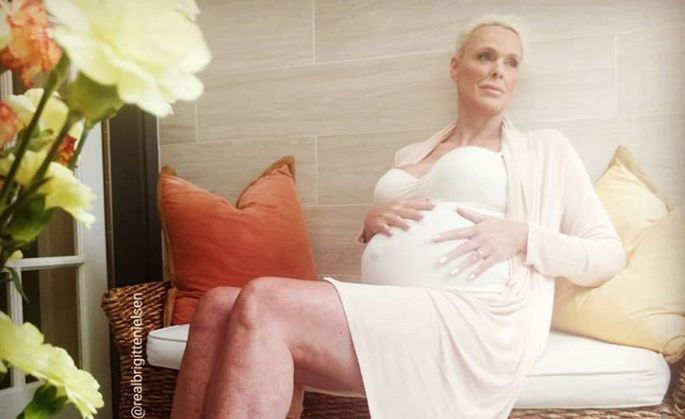 Actress Brigitte Nielsen has opened up about having a baby at age 54