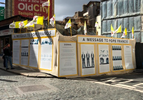 ‘Message to Pope Francis’ art installation erected at Temple Bar Tuam memorial