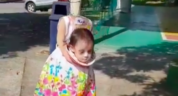 This two-year-old girl has just won Halloween with her headless costume