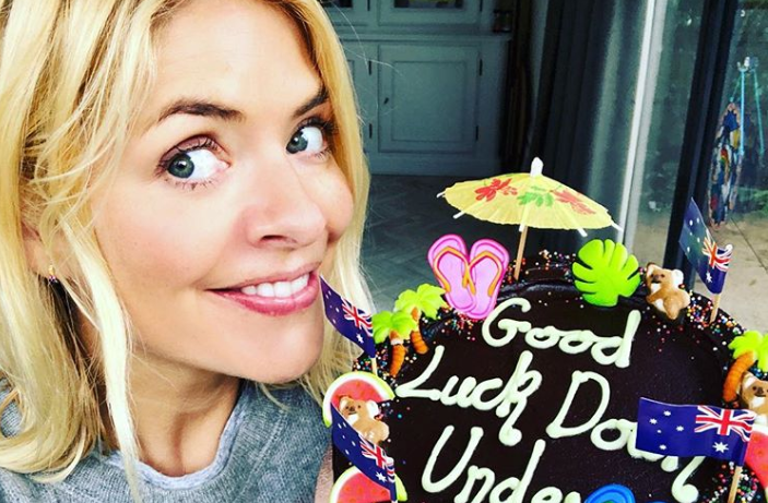 Holly Willoughby has shared her first photo from the I’m A Celeb camp