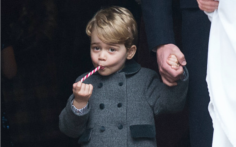 The royals arrive for Christmas lunch with the Queen and Prince George’s face is a picture