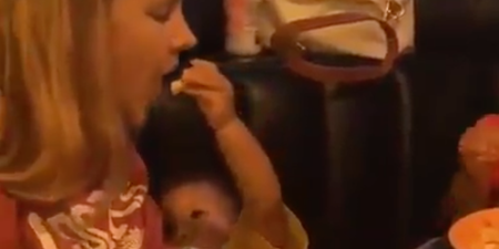 This video of a toddler feeding his mum chips while she breastfeeds him is too cute