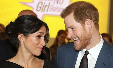 Meghan Markle and Prince Harry had the cutest moment at Buckingham Palace today