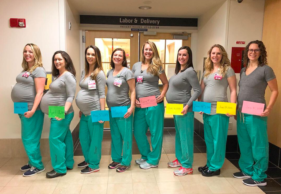 Nine pregnant nurses in US hospital all expecting their babies at around the same time