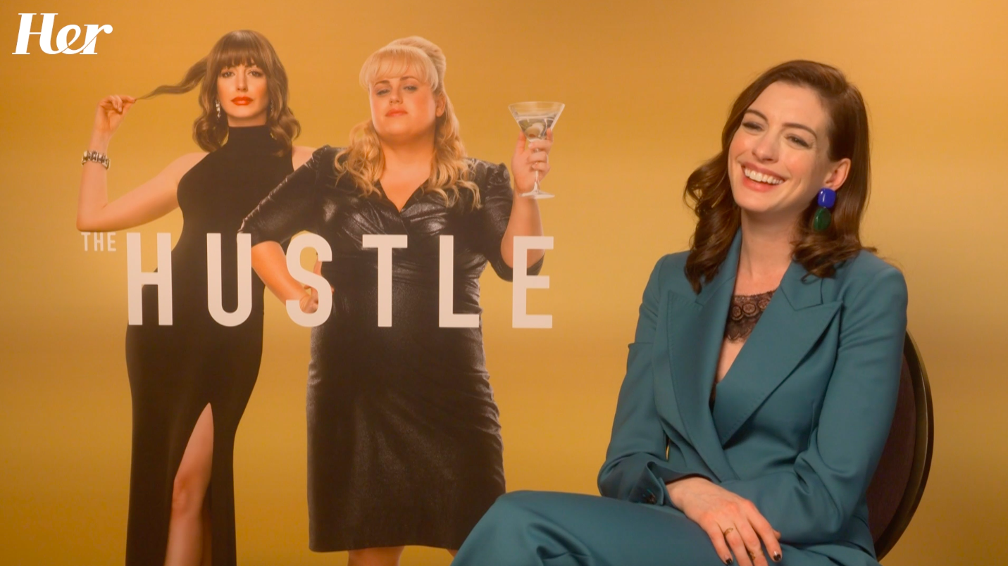 Anne Hathaway talks the Princess Diaries 3 and partnering up with Rebel Wilson for The Hustle