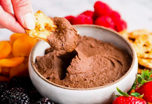 Chocolate hummus is surprisingly delicious and takes minutes to make