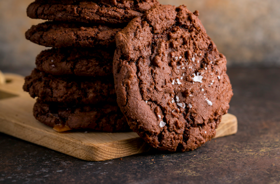 Double Chocolate Salted Caramel Cookies