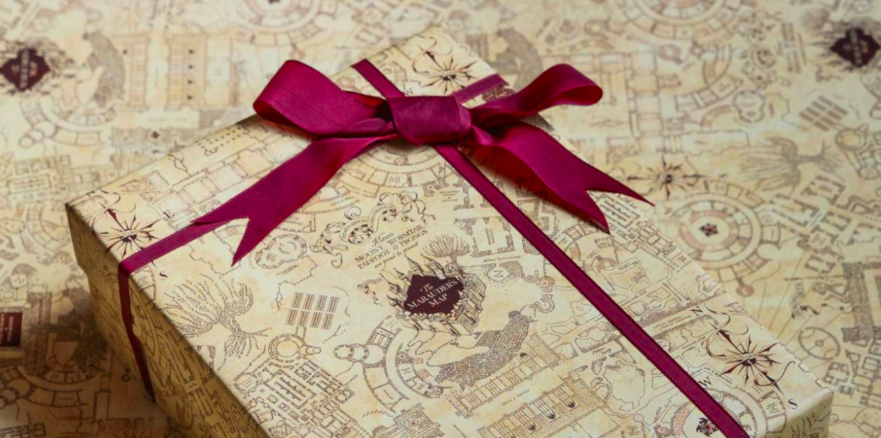 You can now purchase Harry Potter gift wrap to cover your presents in the Marauder’s Map
