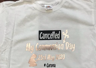 Small Irish business designs t-shirts to commemorate cancelled communions