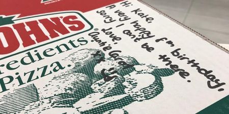 You can now send your loved one a personalised pizza message in Dublin, Cork, Galway, and Limerick