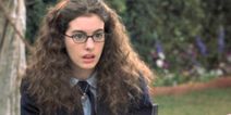 Anne Hathaway has revealed that her fall in The Princess Diaries was an accident