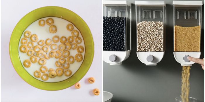 wall-mounted cereal dispenser