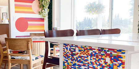 DIY: This mum made use of her kids’ Lego to build a very unique kitchen island