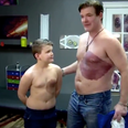Dad gets son’s birthmark tattooed onto his body to help boost his self-esteem