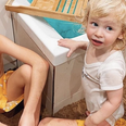 Stacey Solomon made a BEACH in her bathroom for her kids to play on