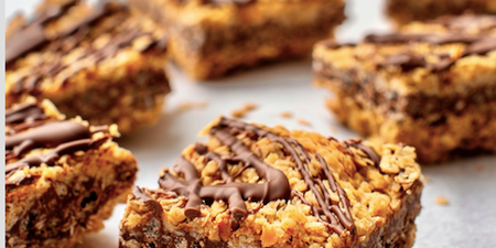 These no-bake crunchy oat bars are the perfect rainy day baking project for kids