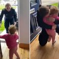 No, you’re crying! An Irish mother reunited with her child as she returns from Navy ship