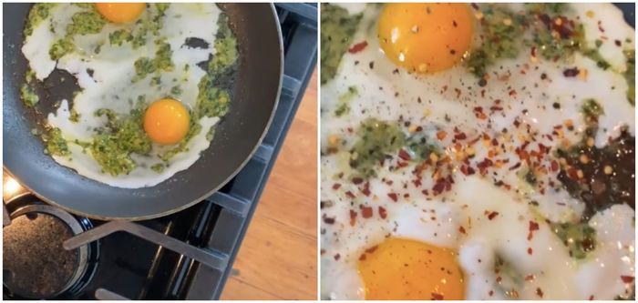TikTok viral pesto eggs