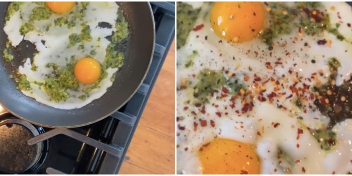 TikTok viral pesto eggs