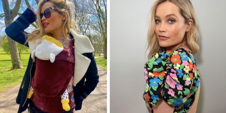 Laura Whitmore shares photo showing the realities of breastfeeding