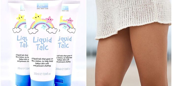 Liquid talc to stop thigh chafing