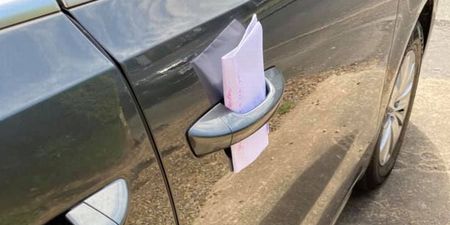 A note left by a stranger on this mum’s car left her near tears