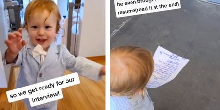 Mum goes viral after taking her toddler to a job interview
