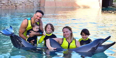 “You are justifying its suffering”: Kimberley Walsh slated for taking her kids to swim with dolphins