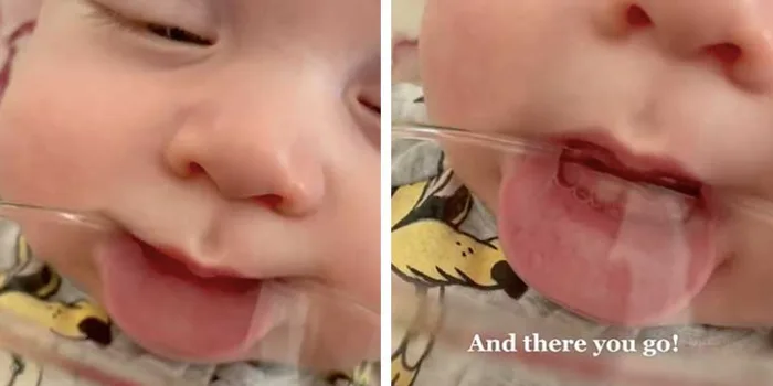 trick to see if baby is tething