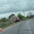 Narrow escape for students after school bus veers into ditch in Cork