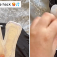 TikTok star shows how to avoid sweat stains by using pantyliners