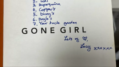 This uber Irish note in a second-hand copy of Gone Girl will give you a laugh