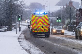 Four children in critical condition after falling through a lake in England