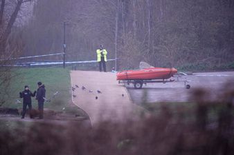 Two children feared dead after falling through frozen lake